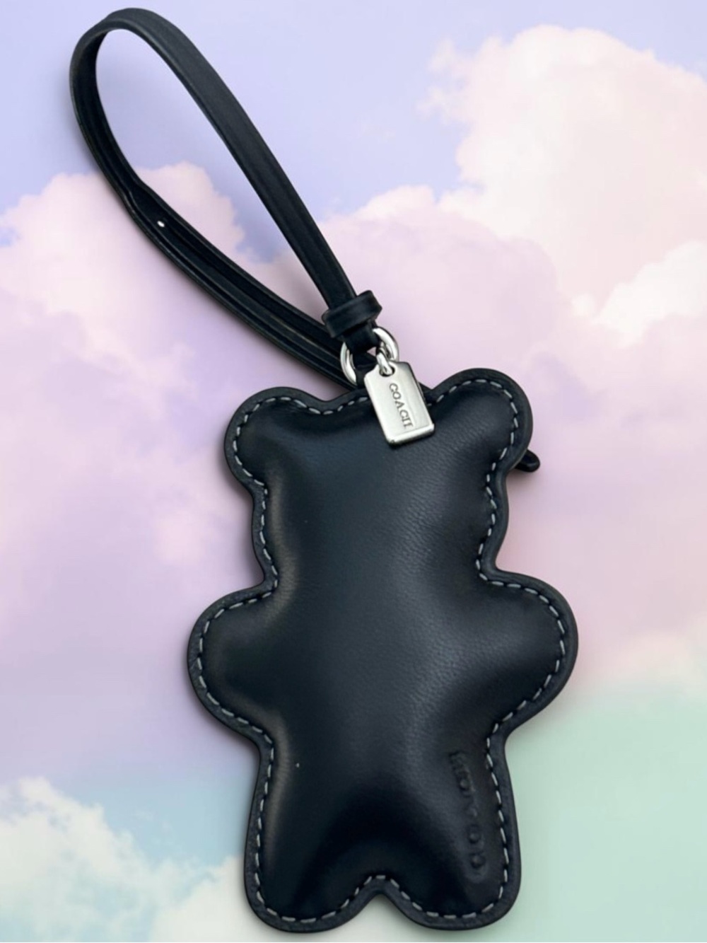 COACH Glovetanned Leather Puffy Bear Bag Charm
